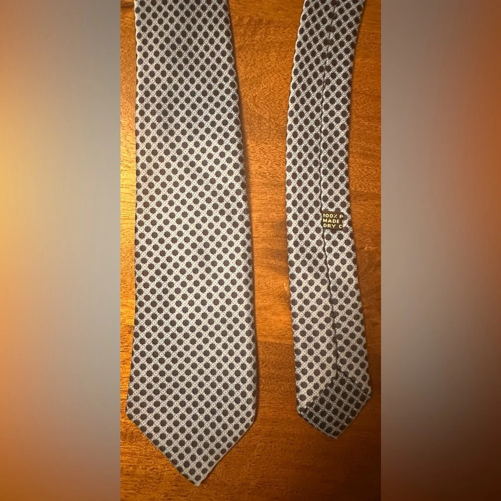 NWT KIDS STEFANO RICCI JUNIOR LUXURY SILK GEOMETRIC BLUE TIE